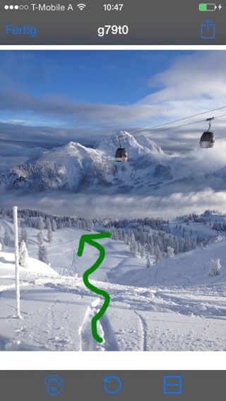 Show where you skied down with the paint mode in Beam Air